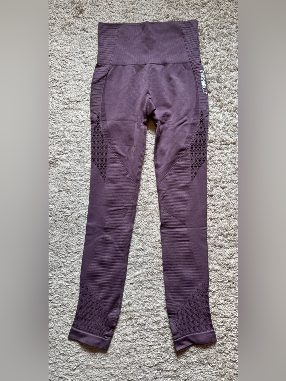 Gymshark Purple Ribbed Seamless Leggings